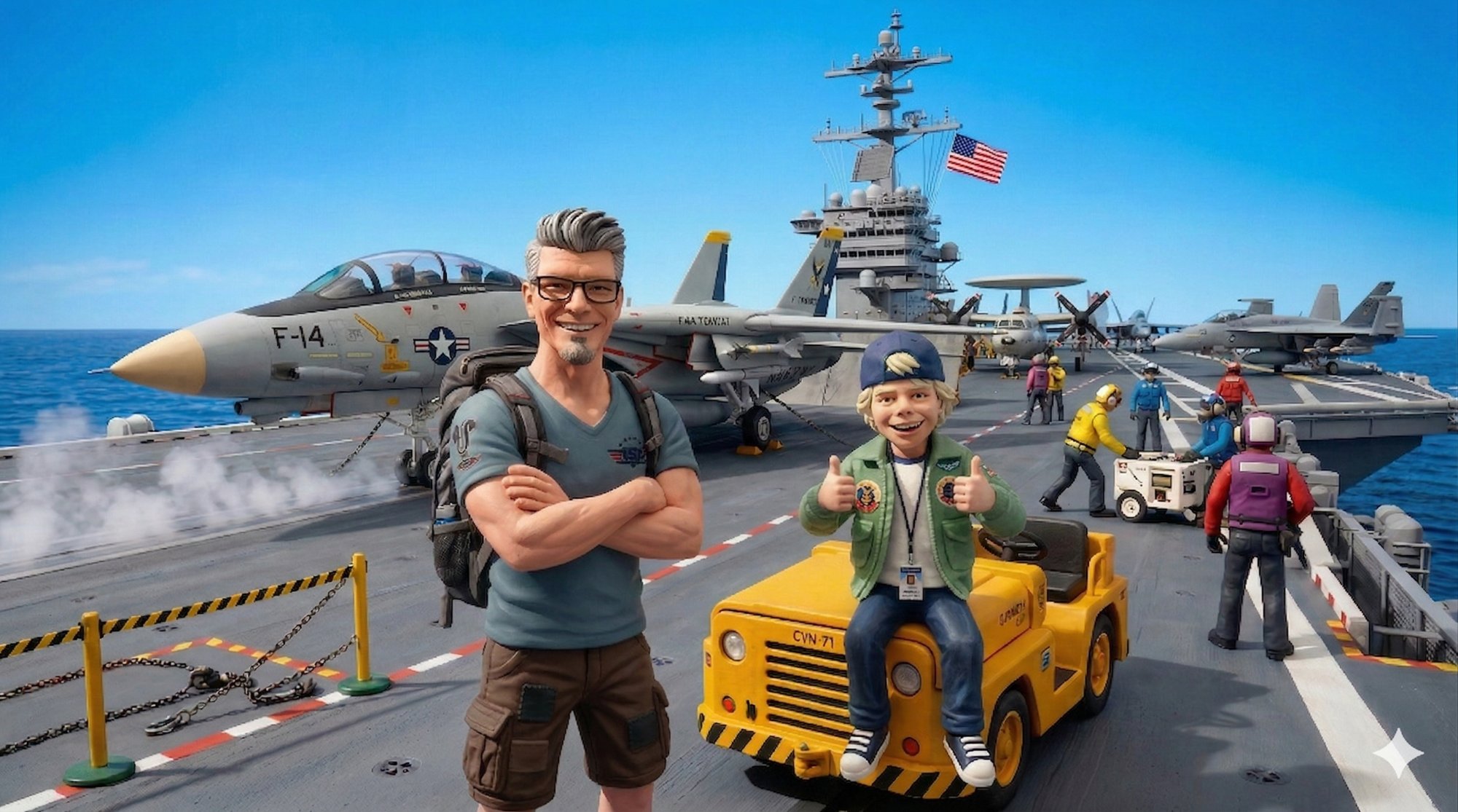 USS Midway – Vater und Sohn, Top Gun
