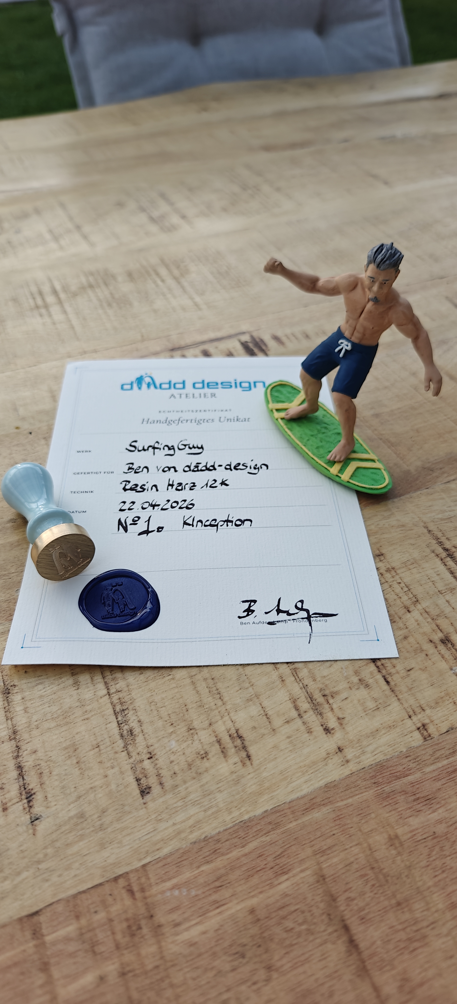 Echtheitszertifikat mit Wachssiegel