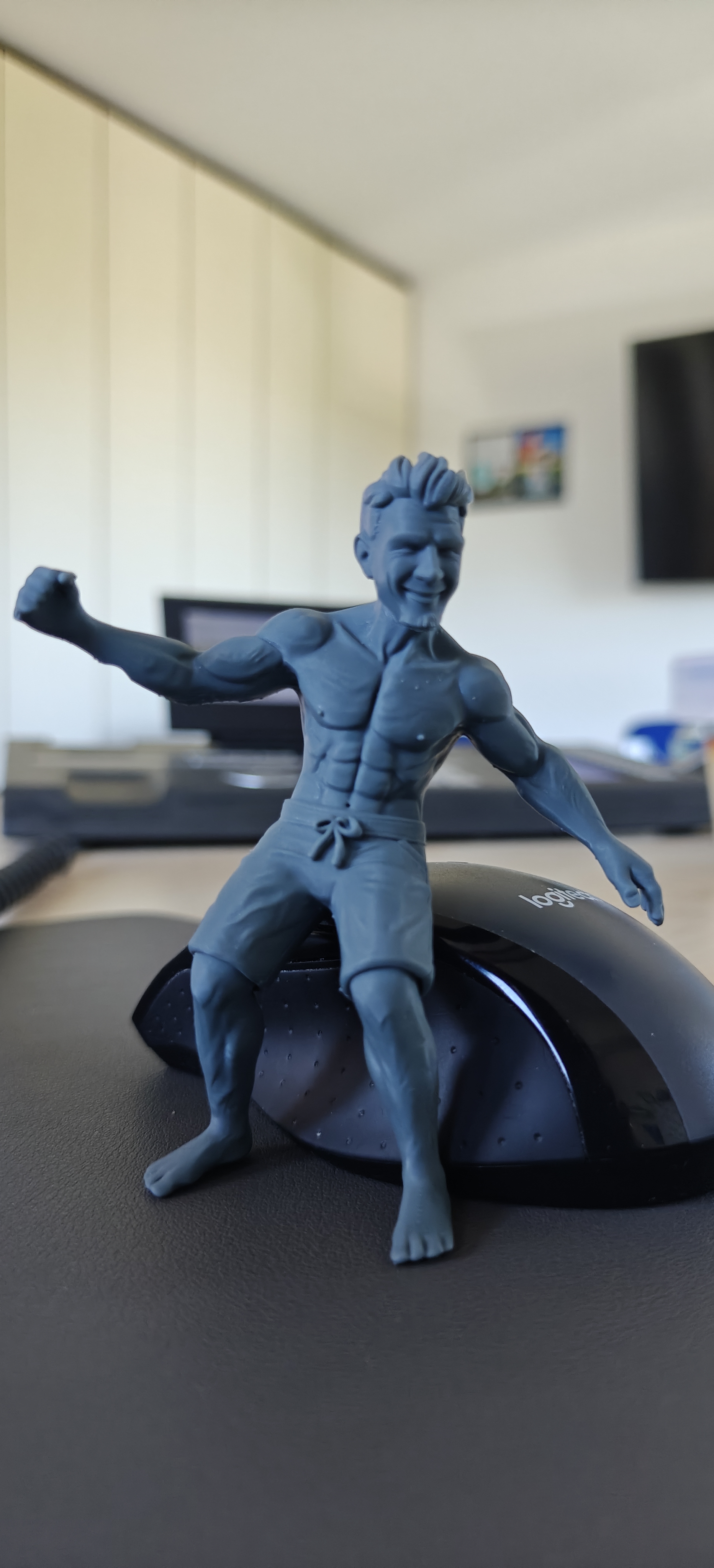 Rohbau-Figur von vorne – ungefärbter Resin-Druck